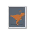 Picture of Orange T-rex Rawr _GroupedProduct_Rectangle_Portrait_Mini_ _GroupedProduct_Rectangle_Portrait_Framed_Matted_