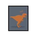 Picture of Orange T-rex Rawr _GroupedProduct_Rectangle_Portrait_Mini_ _GroupedProduct_Rectangle_Portrait_Framed_Matted_