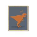 Picture of Orange T-rex Rawr _GroupedProduct_Rectangle_Portrait_Mini_ _GroupedProduct_Rectangle_Portrait_Framed_Matted_