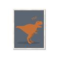 Picture of Orange T-rex Rawr _GroupedProduct_Rectangle_Portrait_Mini_ _GroupedProduct_Rectangle_Portrait_Framed_Matted_