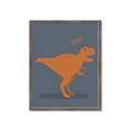 Picture of Orange T-rex Rawr _GroupedProduct_Rectangle_Portrait_Mini_ _GroupedProduct_Rectangle_Portrait_Framed_Matted_