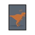 Picture of Orange T-rex Rawr _GroupedProduct_Rectangle_Portrait_Mini_ _GroupedProduct_Rectangle_Portrait_Framed_Matted_