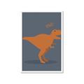 Picture of Orange T-rex Rawr _GroupedProduct_Rectangle_Portrait_Mini_ _GroupedProduct_Rectangle_Portrait_Framed_Matted_