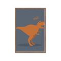 Picture of Orange T-rex Rawr _GroupedProduct_Rectangle_Portrait_Mini_ _GroupedProduct_Rectangle_Portrait_Framed_Matted_