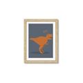 Picture of Orange T-rex Rawr _GroupedProduct_Rectangle_Portrait_Mini_ _GroupedProduct_Rectangle_Portrait_Framed_Matted_