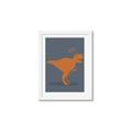 Picture of Orange T-rex Rawr _GroupedProduct_Rectangle_Portrait_Mini_ _GroupedProduct_Rectangle_Portrait_Framed_Matted_
