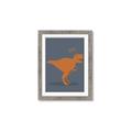 Picture of Orange T-rex Rawr _GroupedProduct_Rectangle_Portrait_Mini_ _GroupedProduct_Rectangle_Portrait_Framed_Matted_
