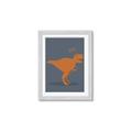 Picture of Orange T-rex Rawr _GroupedProduct_Rectangle_Portrait_Mini_ _GroupedProduct_Rectangle_Portrait_Framed_Matted_