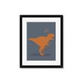 Picture of Orange T-rex Rawr _GroupedProduct_Rectangle_Portrait_Mini_ _GroupedProduct_Rectangle_Portrait_Framed_Matted_