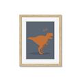Picture of Orange T-rex Rawr _GroupedProduct_Rectangle_Portrait_Mini_ _GroupedProduct_Rectangle_Portrait_Framed_Matted_