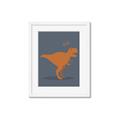 Picture of Orange T-rex Rawr _GroupedProduct_Rectangle_Portrait_Mini_ _GroupedProduct_Rectangle_Portrait_Framed_Matted_