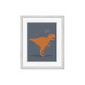 Picture of Orange T-rex Rawr _GroupedProduct_Rectangle_Portrait_Mini_ _GroupedProduct_Rectangle_Portrait_Framed_Matted_