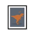 Picture of Orange T-rex Rawr _GroupedProduct_Rectangle_Portrait_Mini_ _GroupedProduct_Rectangle_Portrait_Framed_Matted_