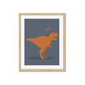 Picture of Orange T-rex Rawr _GroupedProduct_Rectangle_Portrait_Mini_ _GroupedProduct_Rectangle_Portrait_Framed_Matted_