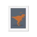 Picture of Orange T-rex Rawr _GroupedProduct_Rectangle_Portrait_Mini_ _GroupedProduct_Rectangle_Portrait_Framed_Matted_