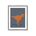 Picture of Orange T-rex Rawr _GroupedProduct_Rectangle_Portrait_Mini_ _GroupedProduct_Rectangle_Portrait_Framed_Matted_