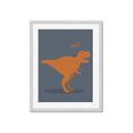 Picture of Orange T-rex Rawr _GroupedProduct_Rectangle_Portrait_Mini_ _GroupedProduct_Rectangle_Portrait_Framed_Matted_