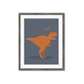 Picture of Orange T-rex Rawr _GroupedProduct_Rectangle_Portrait_Mini_ _GroupedProduct_Rectangle_Portrait_Framed_Matted_