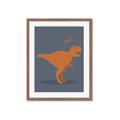 Picture of Orange T-rex Rawr _GroupedProduct_Rectangle_Portrait_Mini_ _GroupedProduct_Rectangle_Portrait_Framed_Matted_