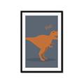 Picture of Orange T-rex Rawr _GroupedProduct_Rectangle_Portrait_Mini_ _GroupedProduct_Rectangle_Portrait_Framed_Matted_