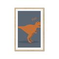 Picture of Orange T-rex Rawr _GroupedProduct_Rectangle_Portrait_Mini_ _GroupedProduct_Rectangle_Portrait_Framed_Matted_