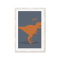 Picture of Orange T-rex Rawr _GroupedProduct_Rectangle_Portrait_Mini_ _GroupedProduct_Rectangle_Portrait_Framed_Matted_