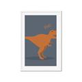 Picture of Orange T-rex Rawr _GroupedProduct_Rectangle_Portrait_Mini_ _GroupedProduct_Rectangle_Portrait_Framed_Matted_