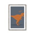 Picture of Orange T-rex Rawr _GroupedProduct_Rectangle_Portrait_Mini_ _GroupedProduct_Rectangle_Portrait_Framed_Matted_
