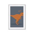 Picture of Orange T-rex Rawr _GroupedProduct_Rectangle_Portrait_Mini_ _GroupedProduct_Rectangle_Portrait_Framed_Matted_