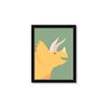 Picture of Yellow Triceratops _GroupedProduct_Rectangle_Portrait_Mini_ _GroupedProduct_Rectangle_Portrait_Framed_Matted_