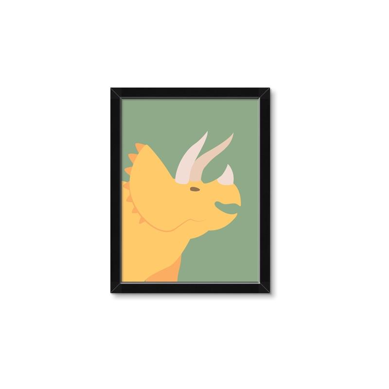 Picture of Yellow Triceratops _GroupedProduct_Rectangle_Portrait_Mini_ _GroupedProduct_Rectangle_Portrait_Framed_Matted_