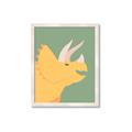 Picture of Yellow Triceratops _GroupedProduct_Rectangle_Portrait_Mini_ _GroupedProduct_Rectangle_Portrait_Framed_Matted_