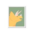 Picture of Yellow Triceratops _GroupedProduct_Rectangle_Portrait_Mini_ _GroupedProduct_Rectangle_Portrait_Framed_Matted_