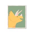 Picture of Yellow Triceratops _GroupedProduct_Rectangle_Portrait_Mini_ _GroupedProduct_Rectangle_Portrait_Framed_Matted_