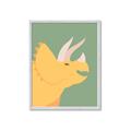Picture of Yellow Triceratops _GroupedProduct_Rectangle_Portrait_Mini_ _GroupedProduct_Rectangle_Portrait_Framed_Matted_