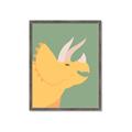 Picture of Yellow Triceratops _GroupedProduct_Rectangle_Portrait_Mini_ _GroupedProduct_Rectangle_Portrait_Framed_Matted_