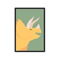 Picture of Yellow Triceratops _GroupedProduct_Rectangle_Portrait_Mini_ _GroupedProduct_Rectangle_Portrait_Framed_Matted_