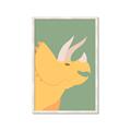 Picture of Yellow Triceratops _GroupedProduct_Rectangle_Portrait_Mini_ _GroupedProduct_Rectangle_Portrait_Framed_Matted_