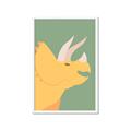 Picture of Yellow Triceratops _GroupedProduct_Rectangle_Portrait_Mini_ _GroupedProduct_Rectangle_Portrait_Framed_Matted_