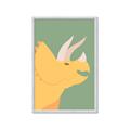 Picture of Yellow Triceratops _GroupedProduct_Rectangle_Portrait_Mini_ _GroupedProduct_Rectangle_Portrait_Framed_Matted_