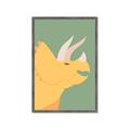Picture of Yellow Triceratops _GroupedProduct_Rectangle_Portrait_Mini_ _GroupedProduct_Rectangle_Portrait_Framed_Matted_