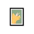 Picture of Yellow Triceratops _GroupedProduct_Rectangle_Portrait_Mini_ _GroupedProduct_Rectangle_Portrait_Framed_Matted_