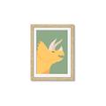 Picture of Yellow Triceratops _GroupedProduct_Rectangle_Portrait_Mini_ _GroupedProduct_Rectangle_Portrait_Framed_Matted_