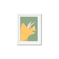 Picture of Yellow Triceratops _GroupedProduct_Rectangle_Portrait_Mini_ _GroupedProduct_Rectangle_Portrait_Framed_Matted_