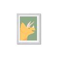 Picture of Yellow Triceratops _GroupedProduct_Rectangle_Portrait_Mini_ _GroupedProduct_Rectangle_Portrait_Framed_Matted_