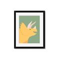 Picture of Yellow Triceratops _GroupedProduct_Rectangle_Portrait_Mini_ _GroupedProduct_Rectangle_Portrait_Framed_Matted_