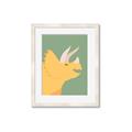 Picture of Yellow Triceratops _GroupedProduct_Rectangle_Portrait_Mini_ _GroupedProduct_Rectangle_Portrait_Framed_Matted_