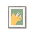 Picture of Yellow Triceratops _GroupedProduct_Rectangle_Portrait_Mini_ _GroupedProduct_Rectangle_Portrait_Framed_Matted_