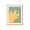 Picture of Yellow Triceratops _GroupedProduct_Rectangle_Portrait_Mini_ _GroupedProduct_Rectangle_Portrait_Framed_Matted_