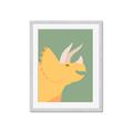 Picture of Yellow Triceratops _GroupedProduct_Rectangle_Portrait_Mini_ _GroupedProduct_Rectangle_Portrait_Framed_Matted_